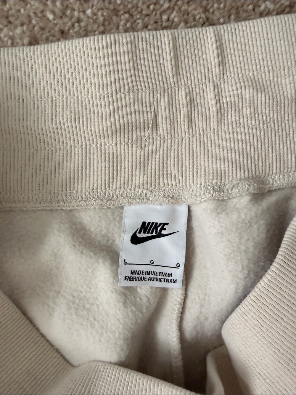 Nike Women's Cream Track Pants / Joggers - Off-White